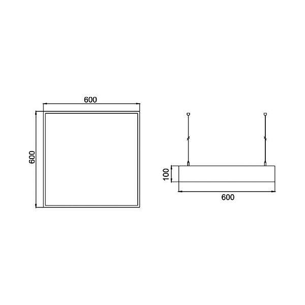 BRUMBERG LED-Hängeleuchte Biro Square, on/off, weiß, 4.000K günstig online kaufen