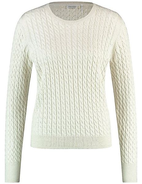 GERRY WEBER Rundhalspullover Nachhaltiger Strickpullover mit Zopfmuster günstig online kaufen