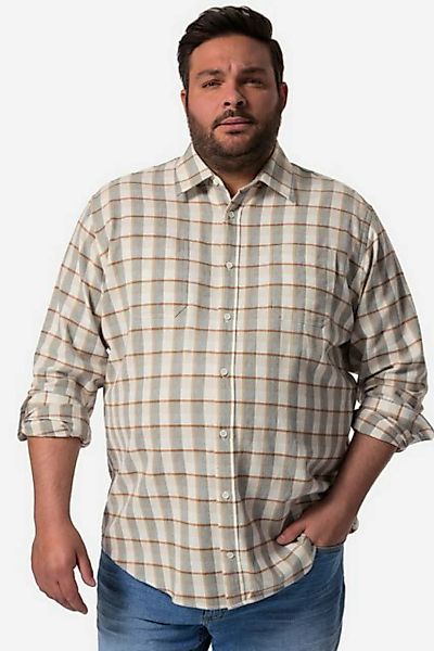 Men Plus Businesshemd Men+ Karo-Flanellhemd Langarm Kentkragen bis 8 XL günstig online kaufen