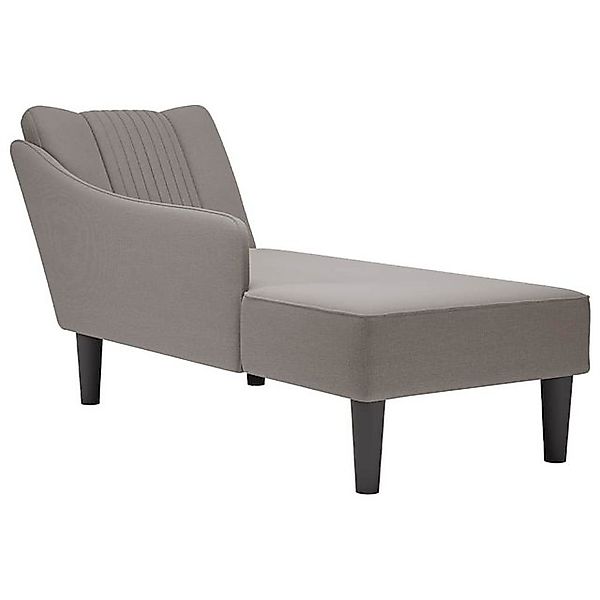 vidaXL Chaiselongue, Chaiselongue mit Rechter Armlehne Taupe Stoff günstig online kaufen