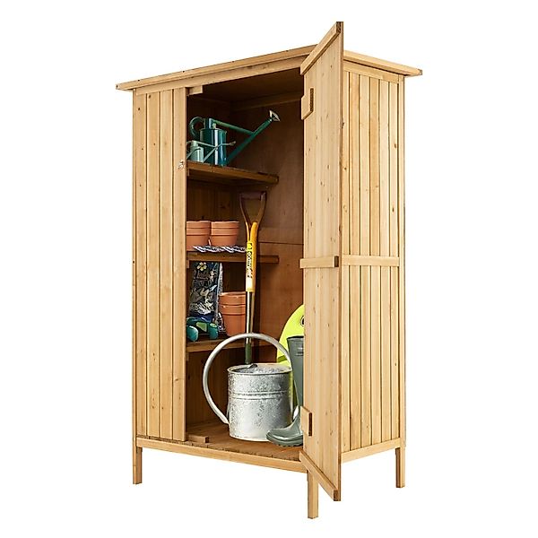 Costway Gartenschrank Holz Geräteschuppen 91 x 66 x 150 cm günstig online kaufen