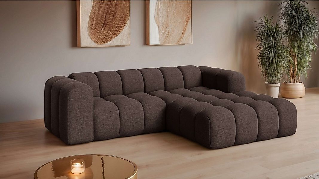 OTTO home Ecksofa KALLIE Design-Sofa mit Wellenunterfederung, Bubble-Optik, günstig online kaufen