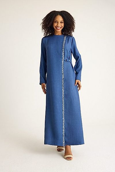 fashionshowcase Tunikakleid Abaya Kleid mit Schmuckdetails – Modest Fashion günstig online kaufen