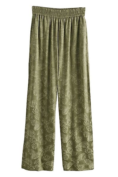 Next Palazzohose Satin-Jacquardhose mit weitem Beinschnitt (1-tlg) günstig online kaufen