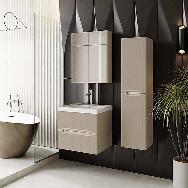 Karen Badmöbel-Set Badmöbel Set Bella, (Komplett-Set, Standartmäßig 3-Teili günstig online kaufen