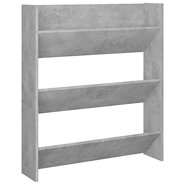 furnicato Hängeschuhschrank Wand-Schuhschrank Betongrau 80x18x90 cm Holzwer günstig online kaufen