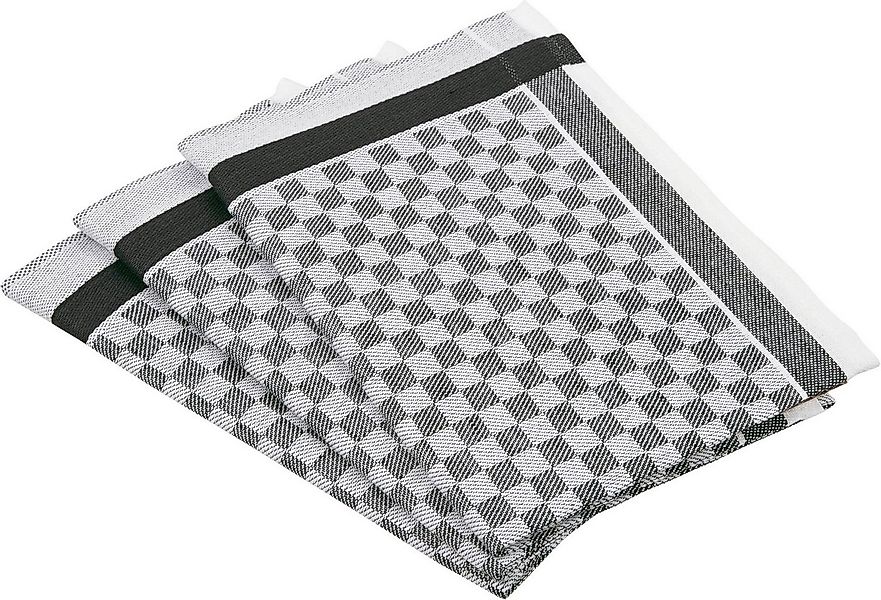 ROSS Geschirrtuch Exclusiv, (Set, 3-tlg), Karofond, 50x70 cm günstig online kaufen