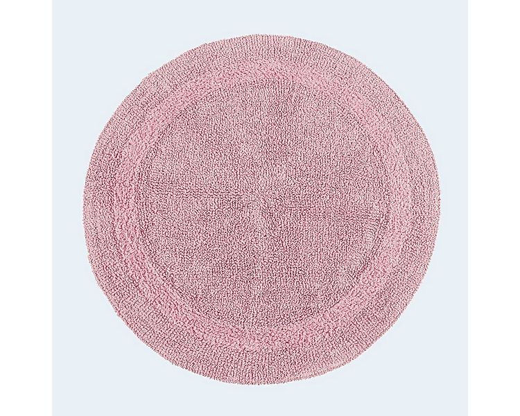 Homescapes Badematte Runde Battematte rosa 80 cm aus 100% Baumwolle, Höhe 2 günstig online kaufen