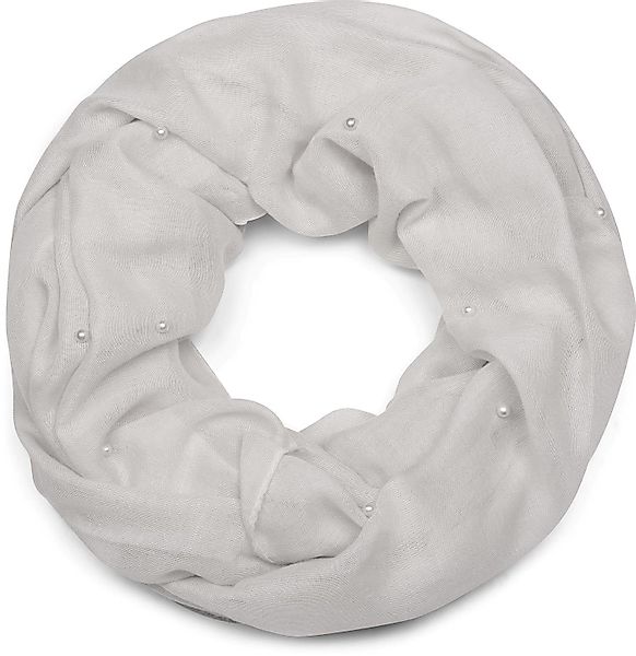 styleBREAKER Loop Loop Schal mit Perlen günstig online kaufen