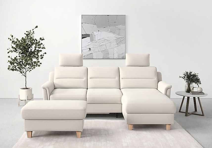 sit&more Ecksofa "Farö L-Form", inklusive Federkern, wahlweise mit Bettfunk günstig online kaufen