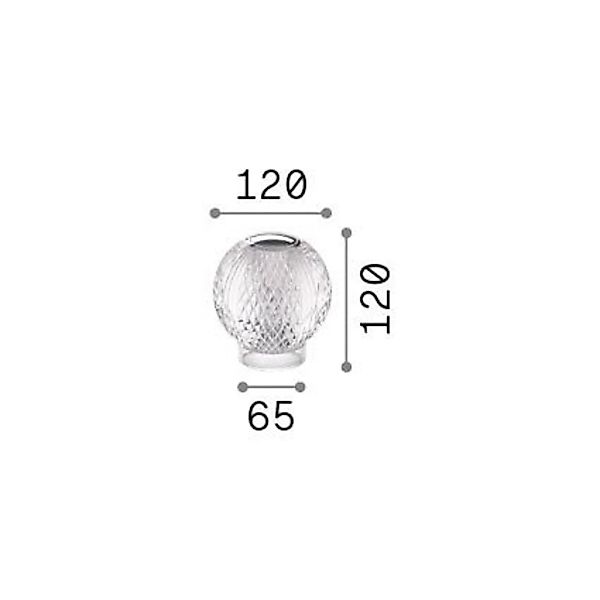 Ideal Lux LED-Akku-Tischlampe Diamond klar Acryl 12 cm günstig online kaufen