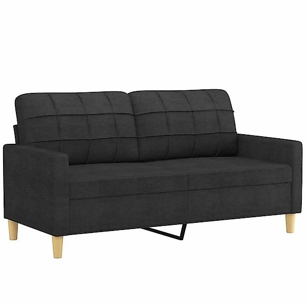 vidaXL 2-Sitzer-Sofa Schwarz 140 cm Stoff 359095 günstig online kaufen