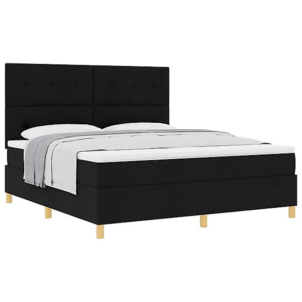 vidaXL Boxspringbett mit Matratze Schwarz 180 x 200 cm Stoff 3339639 günstig online kaufen
