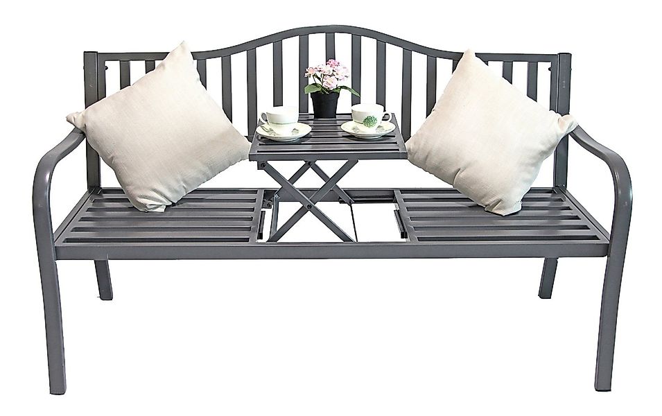 dynamic24 Gartenbank, 2in1 Metallbank + Klapptisch günstig online kaufen