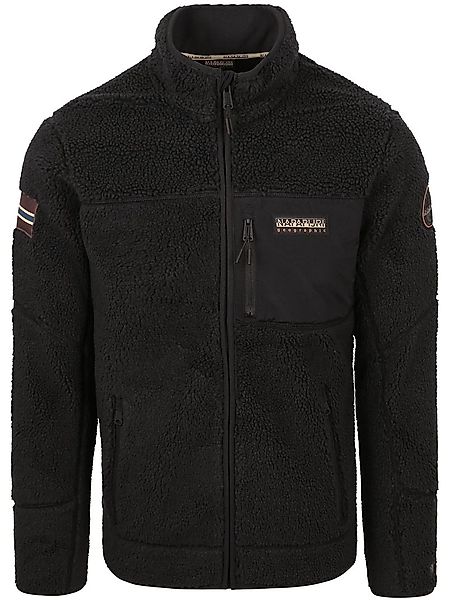 Napapijri Sweaterjacke Yupik Fleece Schwarz - Größe L günstig online kaufen