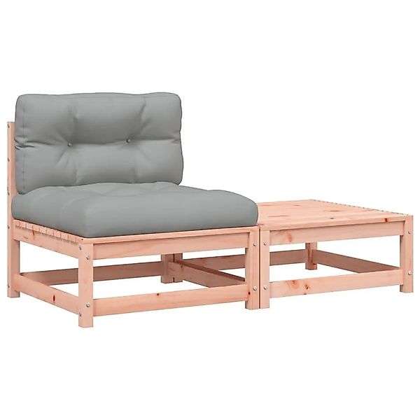 vidaXL Gartensofa ohne Armlehnen mit Kissen und Hocker 838139 günstig online kaufen