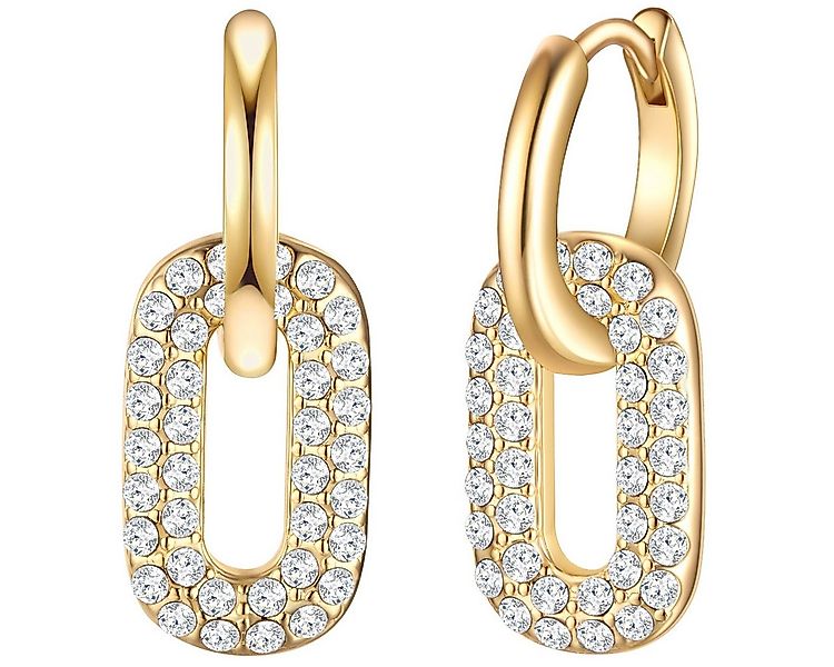 Lulu & Jane Paar Ohrhänger Metall, verziert mit Kristallen von Swarovski® günstig online kaufen