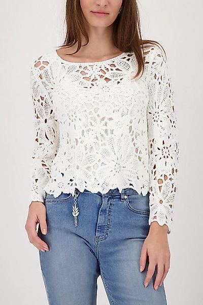 Monari Strickpullover Cornelly Regular fit mit Häkelmuster günstig online kaufen