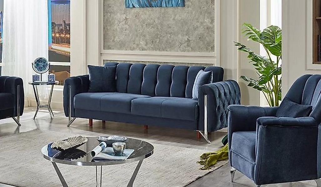 JVmoebel 3-Sitzer Design Modern Sofas 3 Sitzer Wohnzimmer Textil Dreisitzer günstig online kaufen