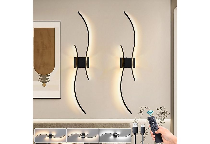 LMaxhome LED Wandleuchte 100CM Moderne Wandbeleuchtung mit Fernbedienung, T günstig online kaufen
