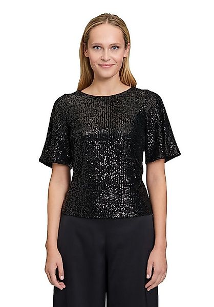 Vera Mont Kurzarmshirt Damen Pailletten-Top mit Flügelärmeln (1-tlg) Paille günstig online kaufen