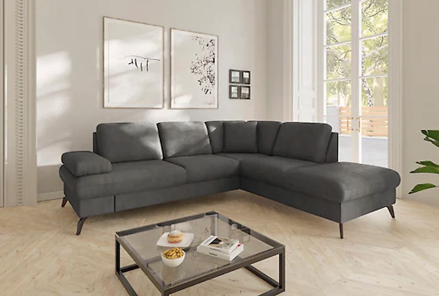 sit&more Ecksofa »Morris Jubi L-Form, B: 238 cm« mit Armteilfunktion & 1 Zi günstig online kaufen