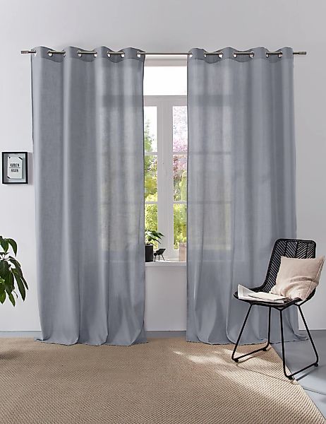 OTTO home Vorhang "Linsdorf" Ösen 1 Stk. tlg. Leinenstruktur günstig online kaufen