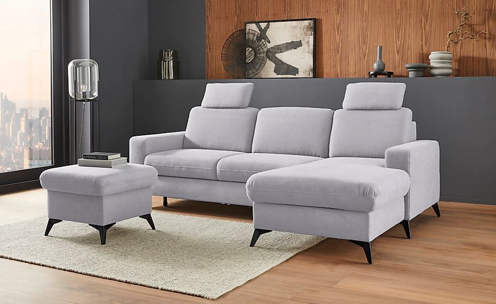 PLACES OF STYLE Ecksofa "Lolland L-Form" Wahlweise mit Bettfunktion und Bet günstig online kaufen