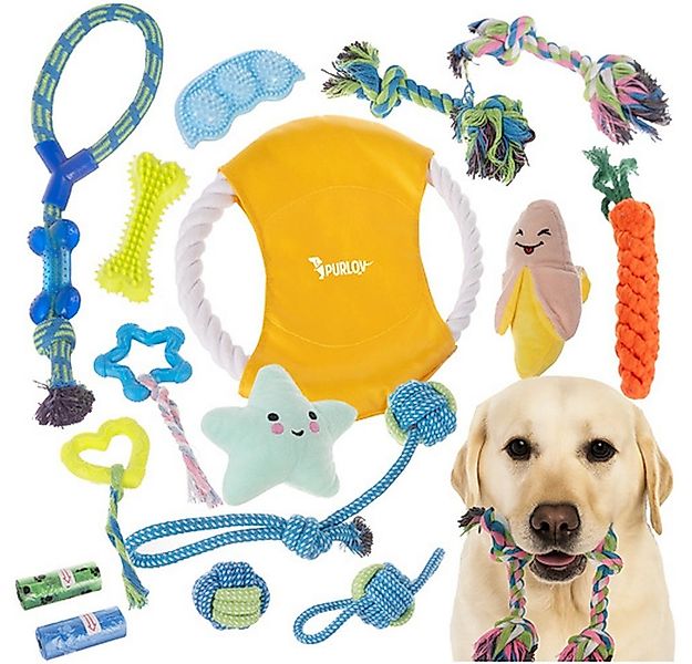 Purlov Zerrspielzeug Hundespielzeug Kauspielzeug, (Spar-Set 16-tlg), Seilst günstig online kaufen