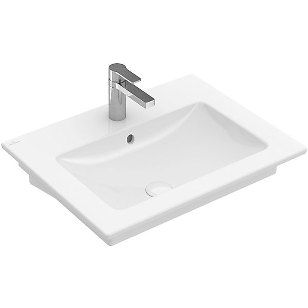 Villeroy & Boch Waschbecken Venticello 60 cm Alpinweiß mit Hahnloch und Übe günstig online kaufen