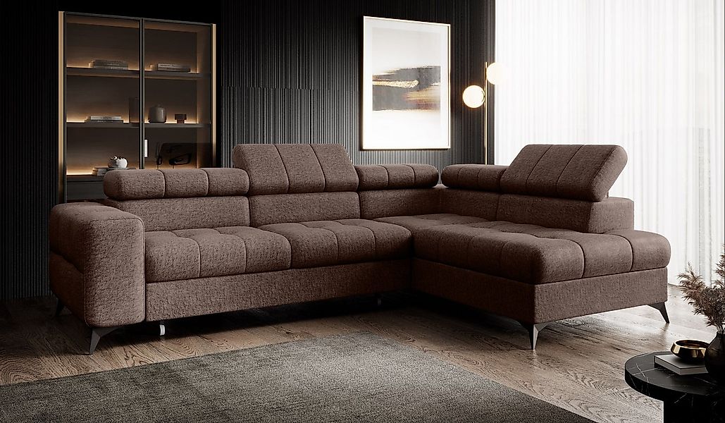 NEXT COLLECTION Ecksofa Pudding L, verstellbaren Kopfstützen, Veloursstoff, günstig online kaufen