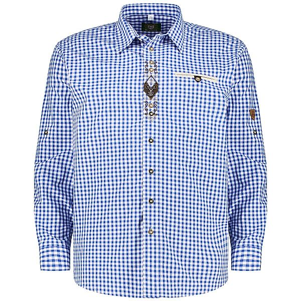 Orbis Kariertes Trachtenhemd Farbe blau Größe: 4XL günstig online kaufen