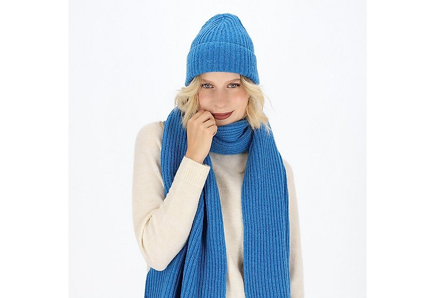 halsüberkopf Accessoires Strickschal Schal mit Rippe, aus hochwertigem Woll günstig online kaufen