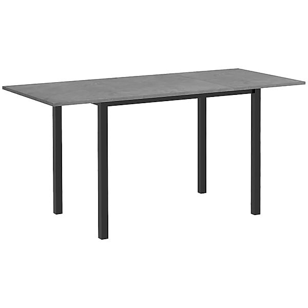 HOMCOM Esstisch Erweiterbar für 6 Personen Stahl Dunkelgrau 110-160 x 70 x günstig online kaufen
