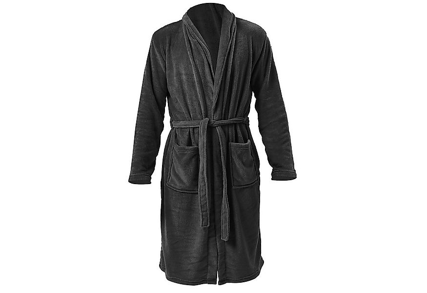 i@home Unisex-Bademantel Bademantel aus Korallenfleece Plüsch weich warm Mo günstig online kaufen