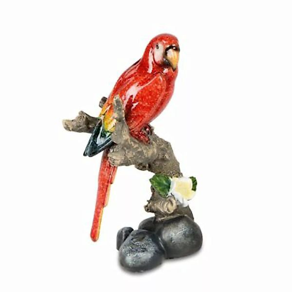 Dekofigur Papagei auf Zweig, rot günstig online kaufen