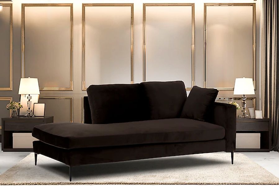 Home affaire Recamiere »Cozy Chaiselongue, Maße B/T/H: 195/97/80 cm« mit lo günstig online kaufen
