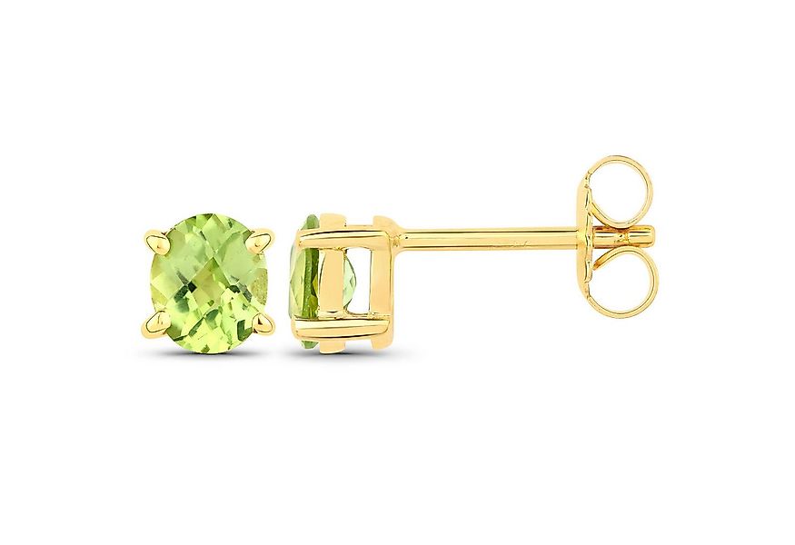 Vira Jewels Paar Ohrstecker 925-Sterling Silber vergoldet Glänzend Peridot günstig online kaufen