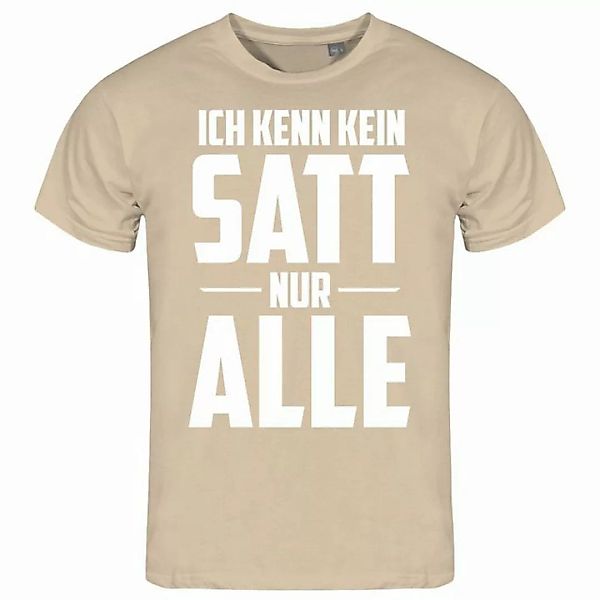 deinshirt Print-Shirt Herren T-Shirt Ich kenn kein satt nur alle Funshirt m günstig online kaufen