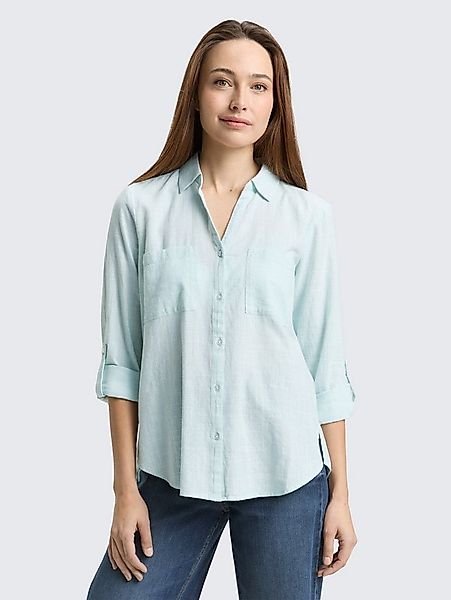 TOM TAILOR Langarmbluse Blusen & Shirts Bluse mit Brusttaschen günstig online kaufen