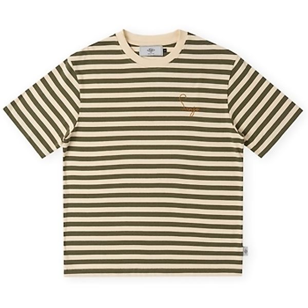 Sanjo  T-Shirt Stripes 80 T-Shirt - Kaki Ecru günstig online kaufen