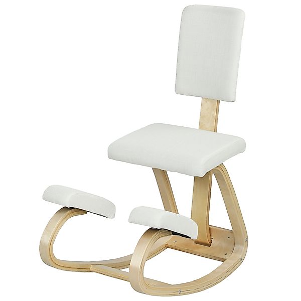 HOMCOM Kniesessel mit Rückenlehne, schaukelnder Kniesitz, ergonomischer Hoc günstig online kaufen