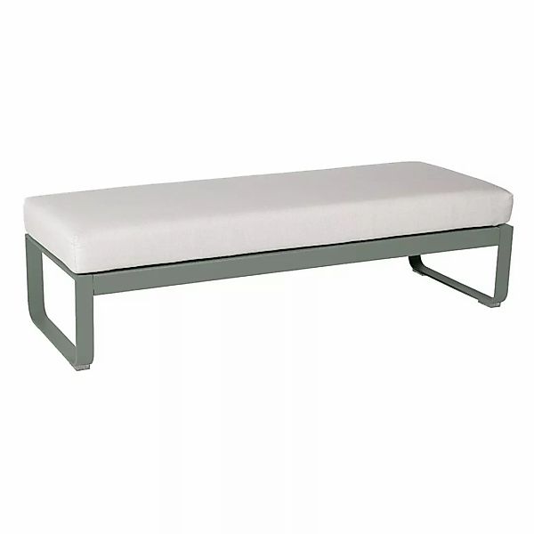 Bellevie 2-Sitzer Polsterhocker 48 Rosmarin 81 Grauweiß günstig online kaufen