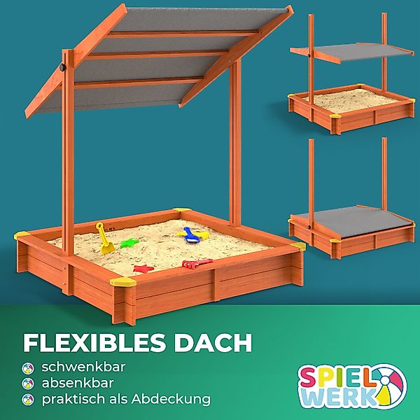 Spielwerk Sandkasten, Max mit Sonnendach 140x140cm günstig online kaufen