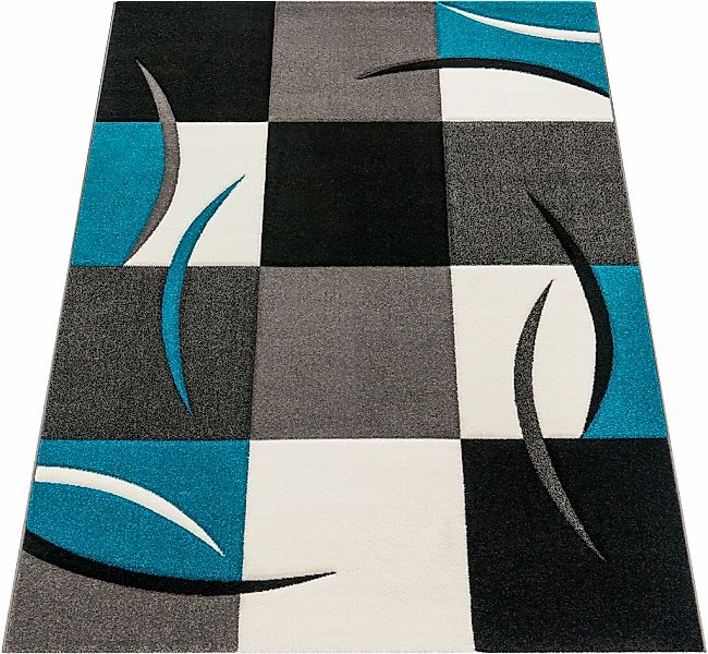 Paco Home Teppich Diamond 665, rechteckig, Höhe: 17 mm, Karo Muster, 3D-Des günstig online kaufen