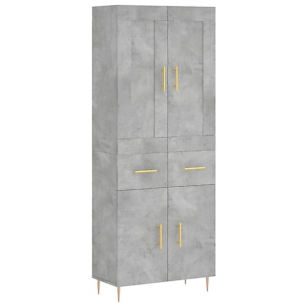vidaXL Highboard Betongrau 69,5x34x180 cm Holzwerkstoff 3199869 günstig online kaufen