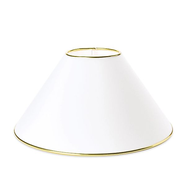 Orion Lightstyle Lampenschirm Stehlampe Ø 47 cm E27 Goldkante Weiß günstig online kaufen