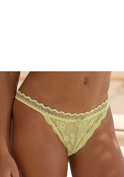 LASCANA Tanga Fina aus zarter, blumiger günstig online kaufen