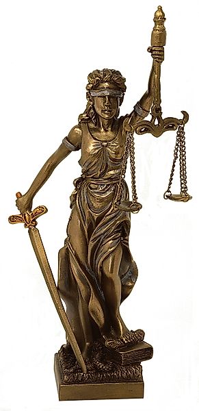 MystiCalls Dekofigur Dekofigur Justitia bronziert 20cm günstig online kaufen