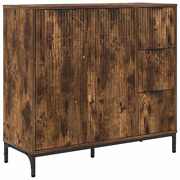 vidaXL Sideboard Räuchereiche 89,5 x 33 x 82 cm Holzwerkstoff 883459 günstig online kaufen